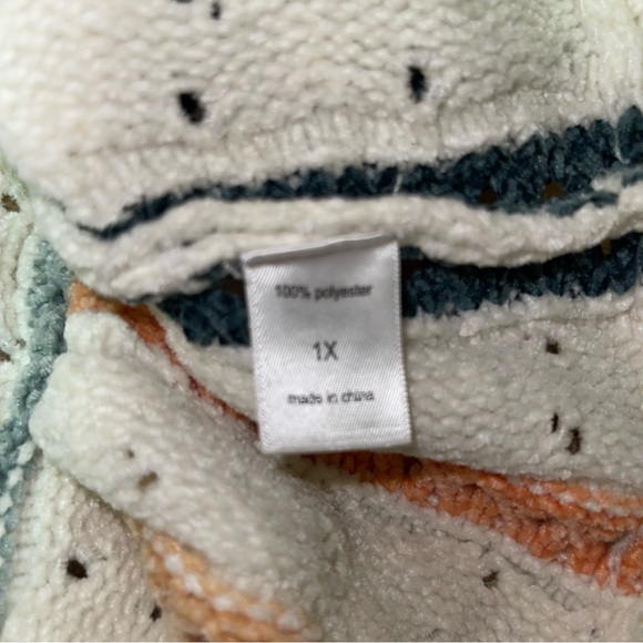 Maurice’s Plus Size Chenille Striped Dolman Sweater Women’s Size 1X Fall Colors - Picture 6 of 9